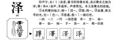 泽的五行|泽的意思,泽的解释,泽的拼音,泽的部首,泽的笔顺